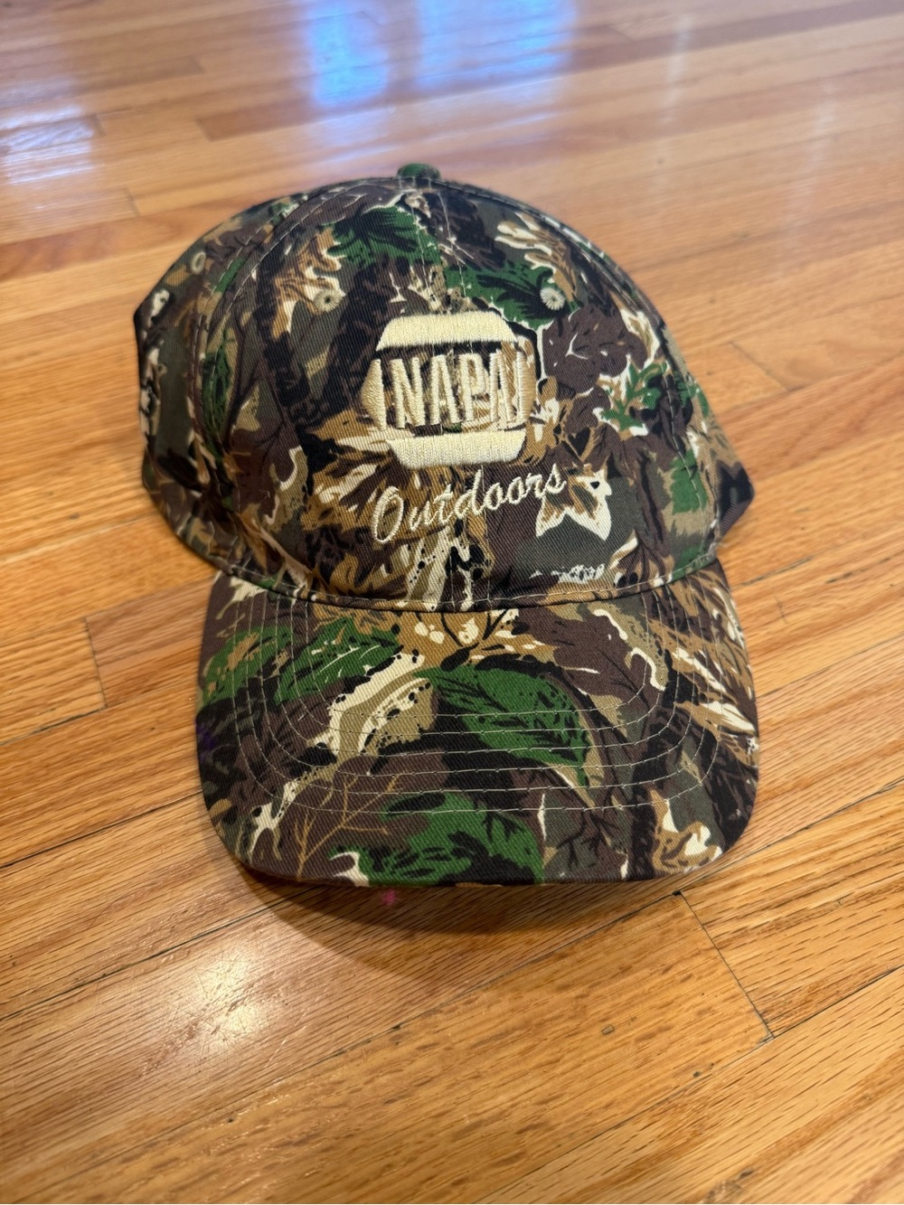 Napa Outdoors Camo Baseball Cap - Green, Brown, Cream